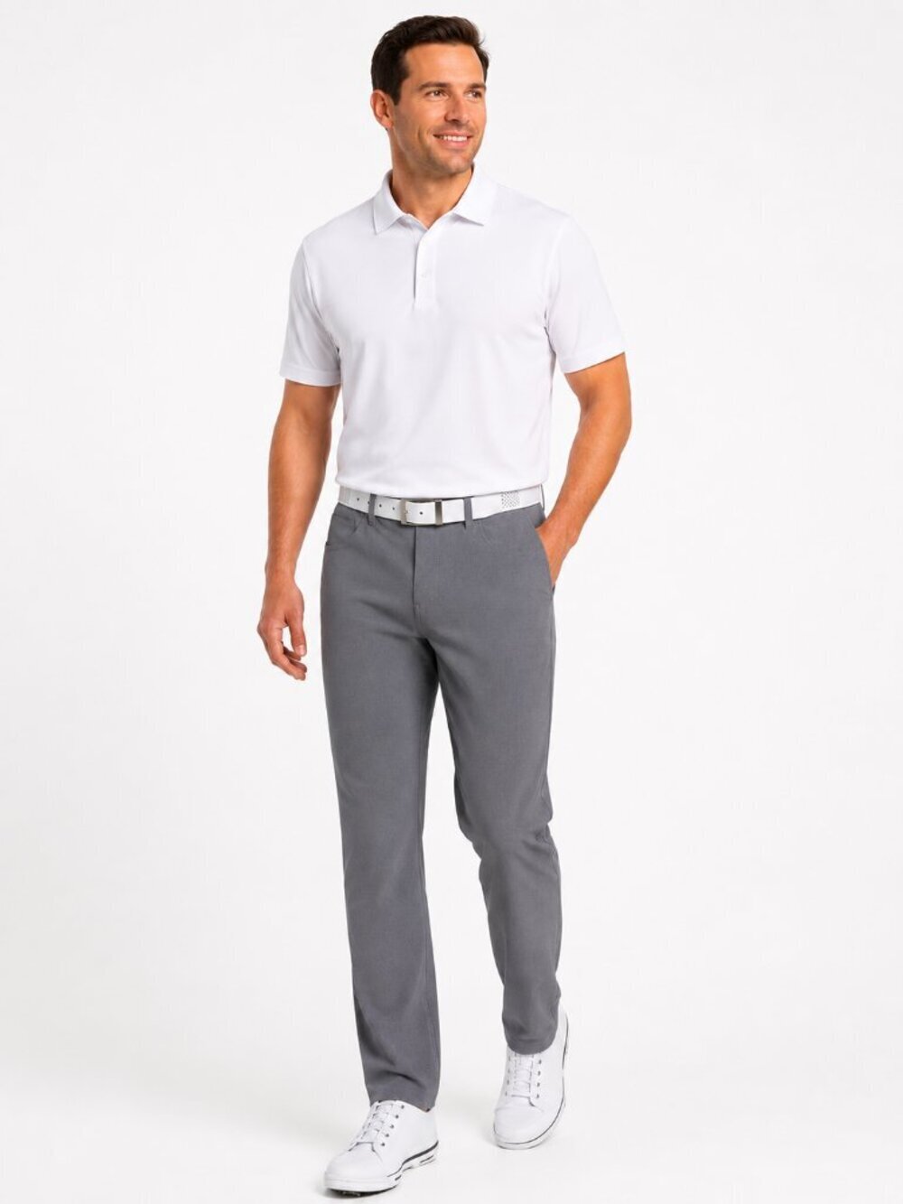 Ben Hogan Mens 34 x 34 Gray Performance Golf Pants 4 Way Stretch NWT
